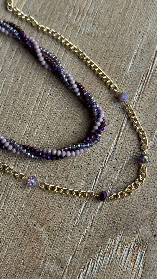 Violet Duo Necklace